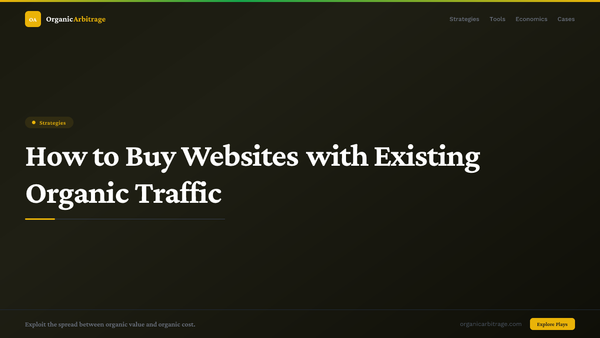How to Buy Websites with Existing Organic Traffic