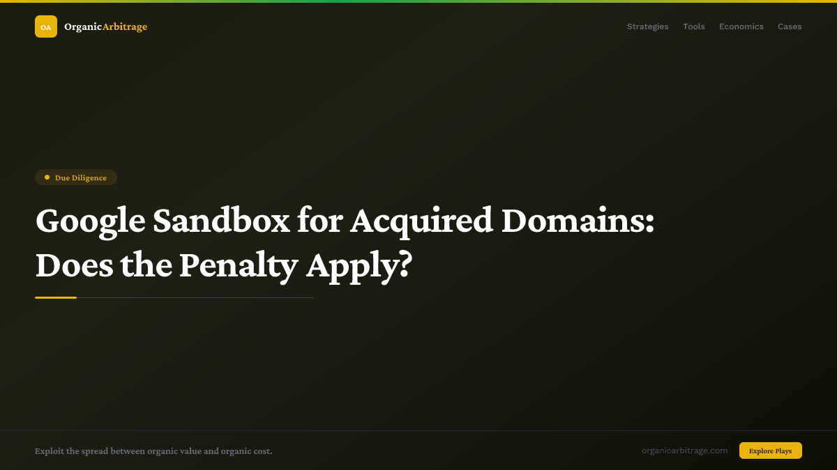 Google Sandbox for Acquired Domains: Does the Penalty Apply?