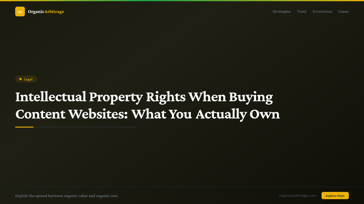 Intellectual Property Rights When Buying Content Websites: What You Actually Own