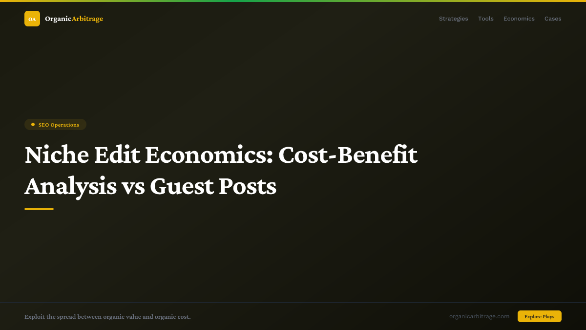 Niche Edit Economics: Cost-Benefit Analysis vs Guest Posts
