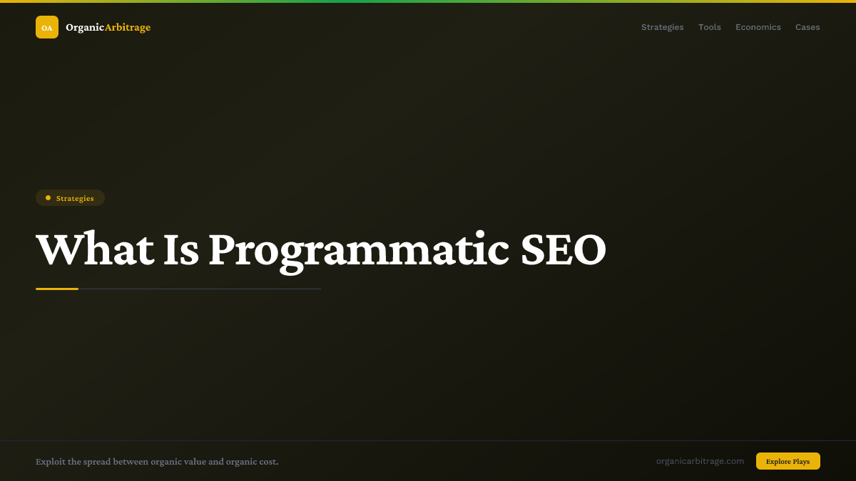 What Is Programmatic SEO