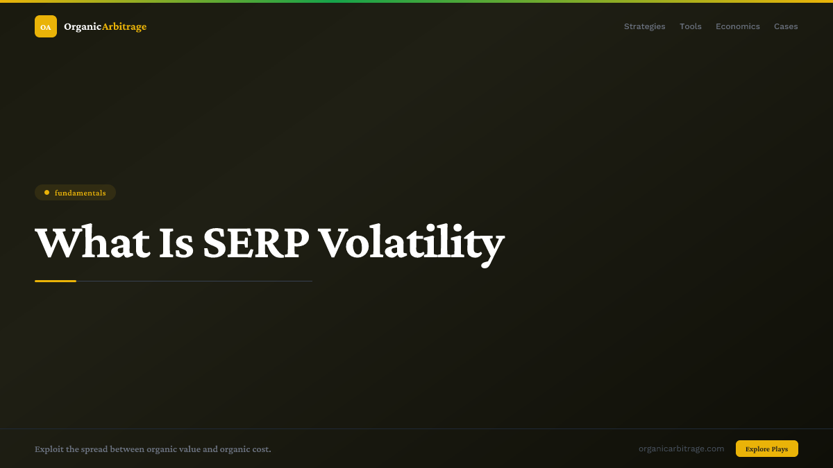 What Is SERP Volatility