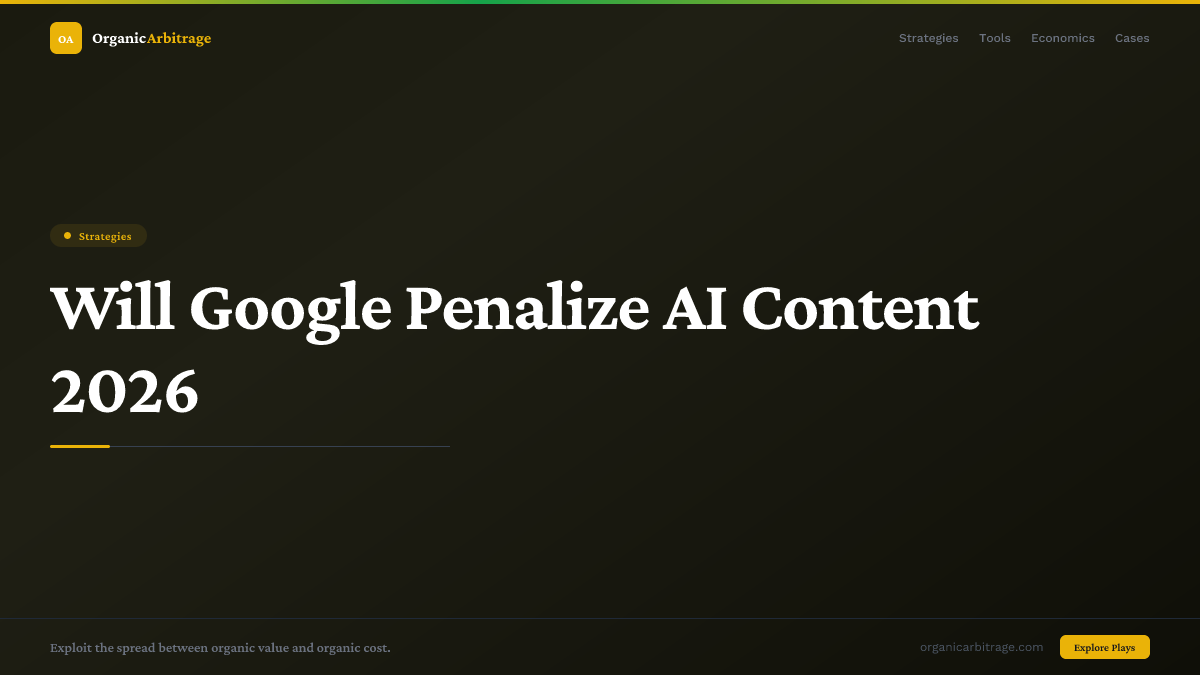 Will Google Penalize AI Content 2026
