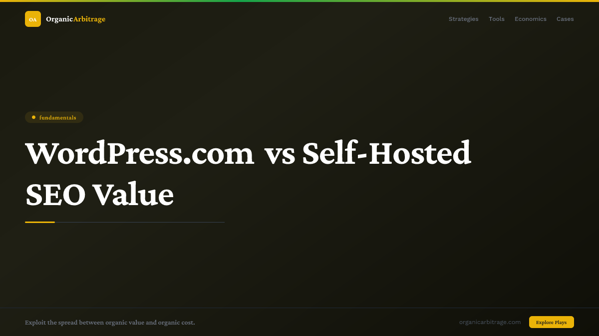 WordPress.com vs Self-Hosted SEO Value